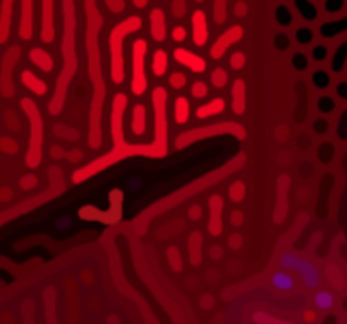 Image showing the output of the Turing pattern algorithm after applying antialiasing