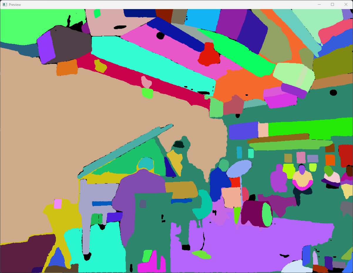 Image showing the long strands around objects in the Segment Anything Model (SAM) output